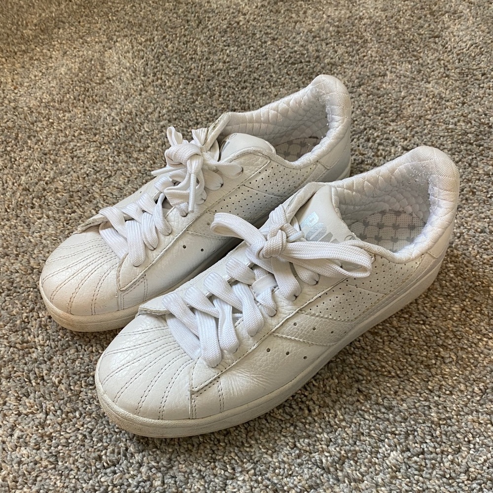 Pony white platform sneakers size 7